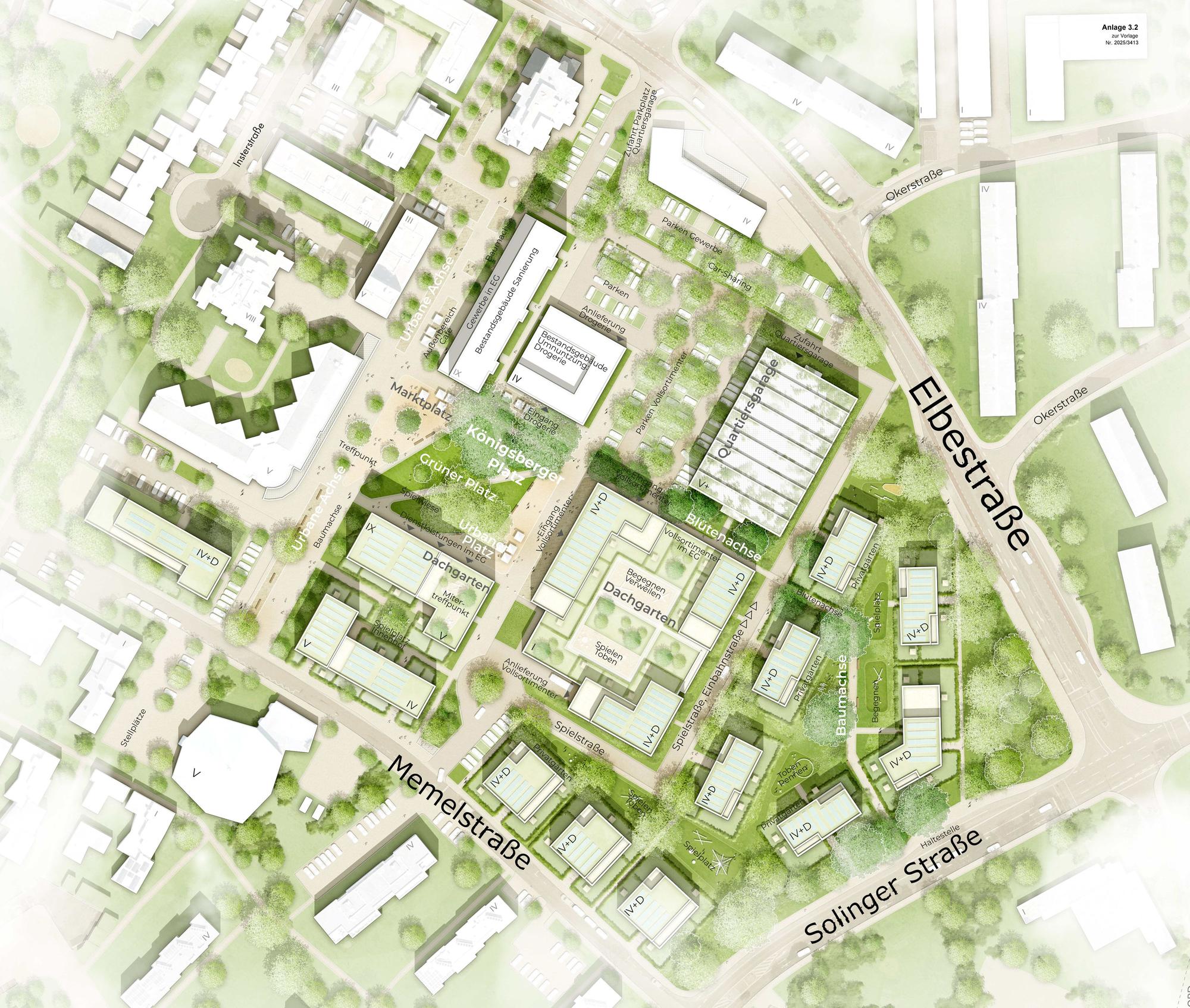 Entwurf Königsberger Platz Foto: Stadt Leverkusen