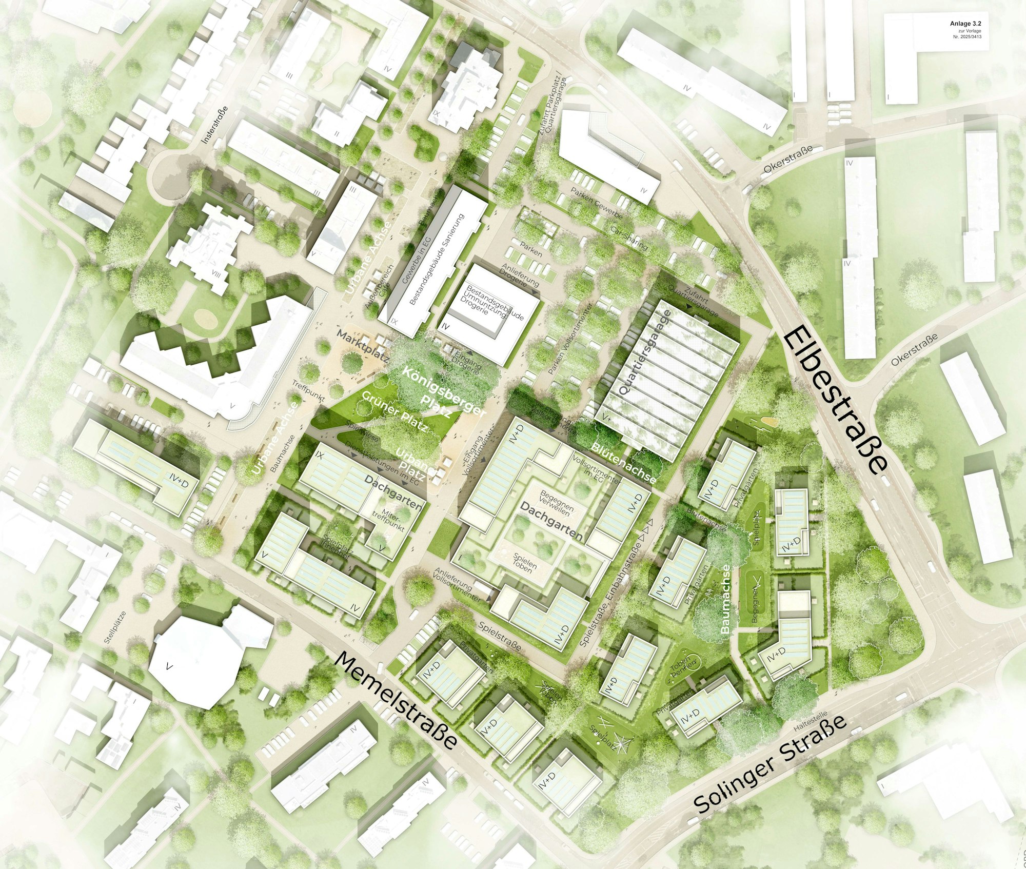 Entwurf Königsberger Platz Foto: Stadt Leverkusen