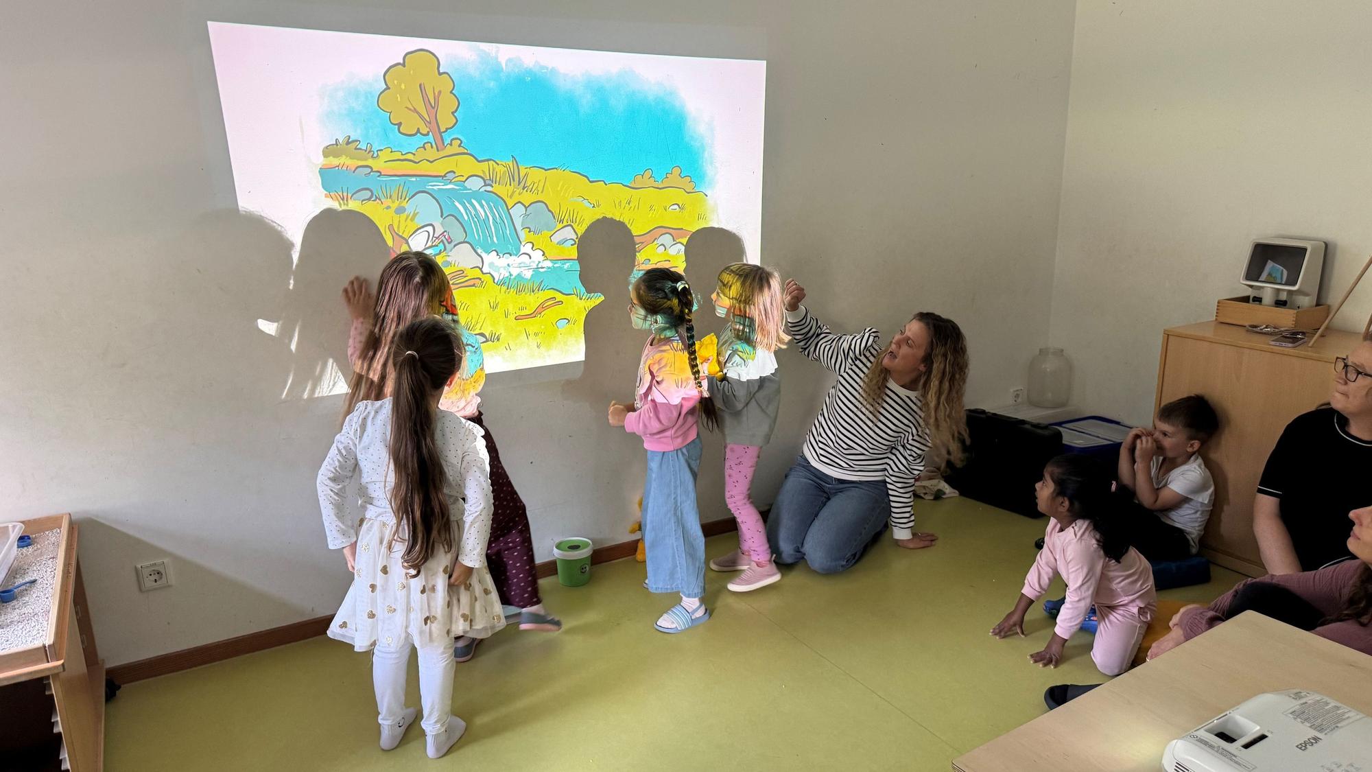 Kinder der Kita Masurenstraße beim Mitmachkino