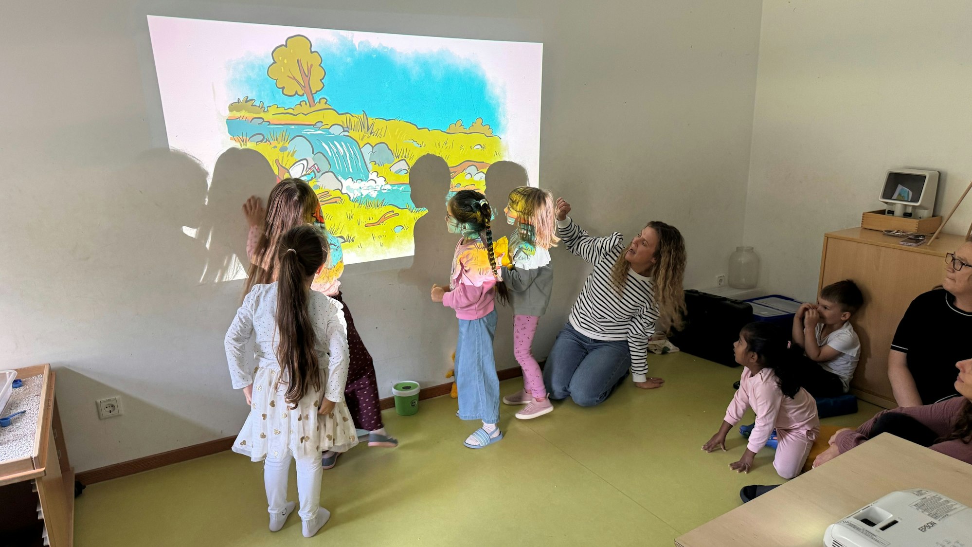 Kinder der Kita Masurenstraße beim Mitmachkino