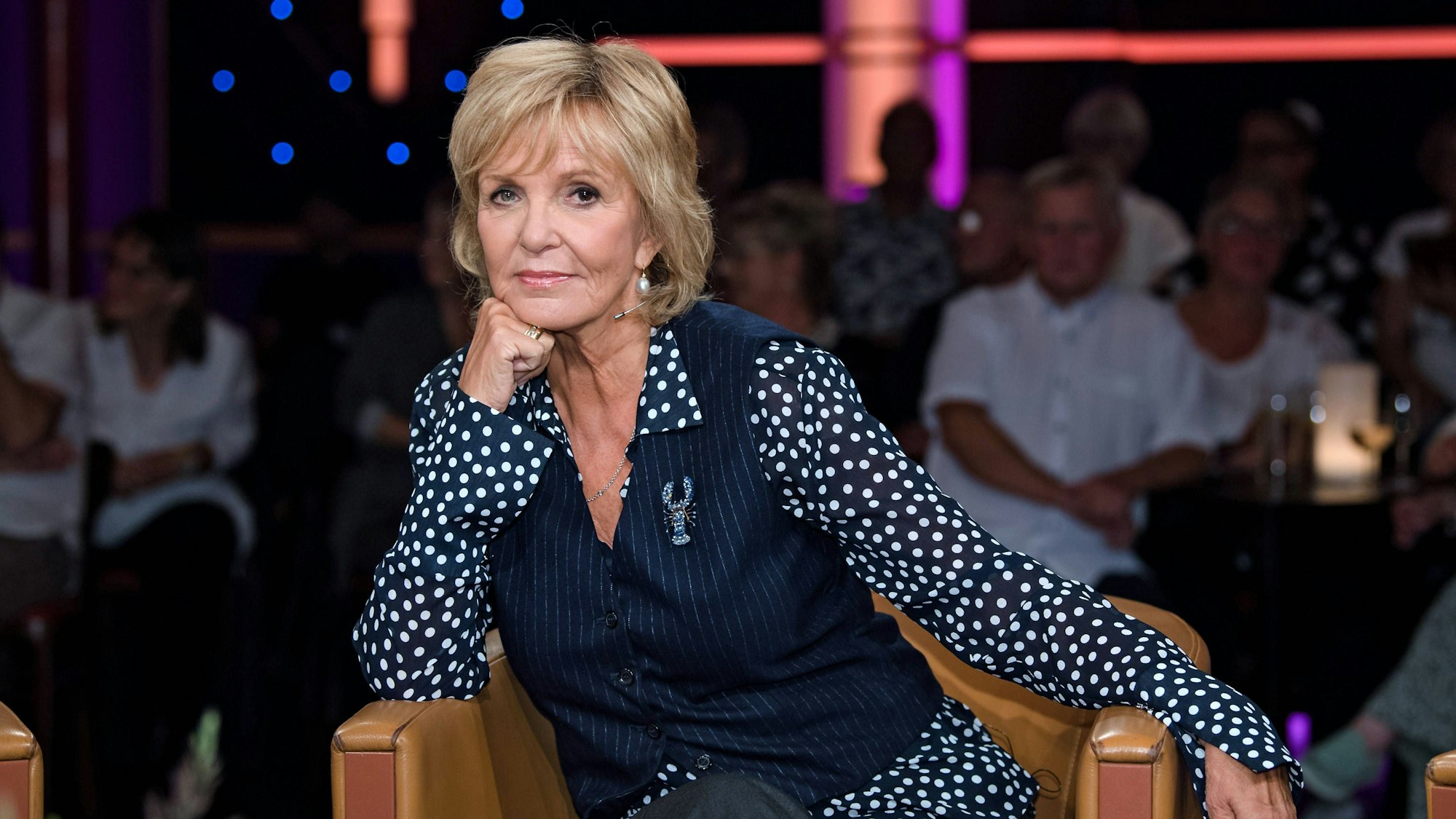 Schauspielerin Ulrike Kriener anlässlich der Aufzeichnung der MDR-Talkshow „Riverboat“.