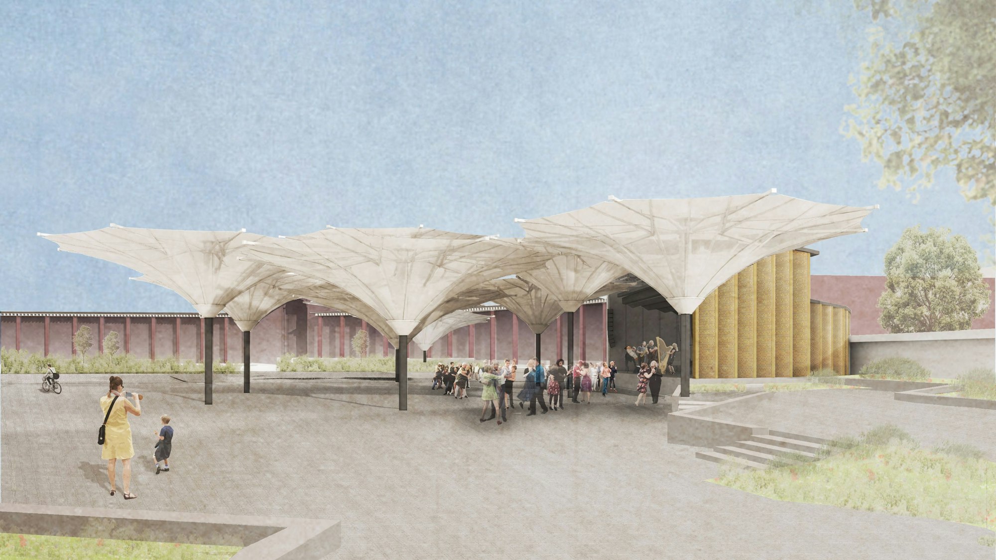 Visualisierung vom neuen Tanzbrunnen-Gelände nach dem Umbau.