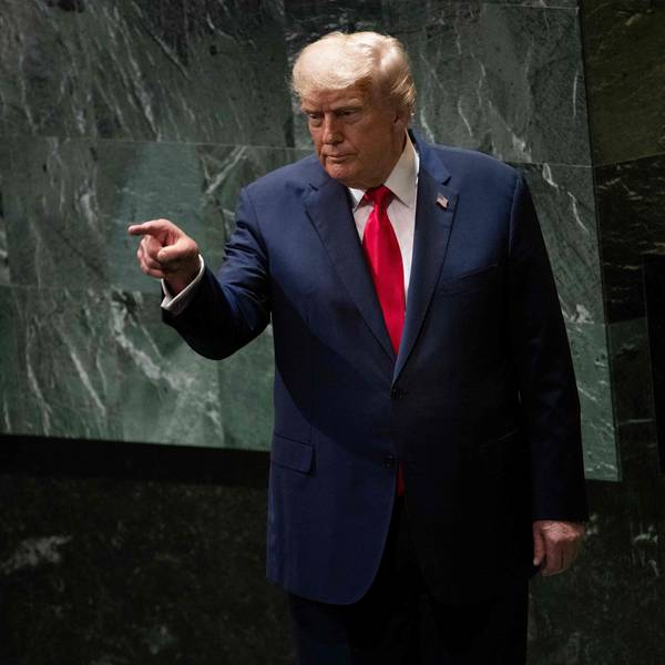Das Bild zeigt US-Präsident Donald Trump während der UNO-Vollversammlung in New York City am 23. September 2025. Foto: Brendan Smialowski.