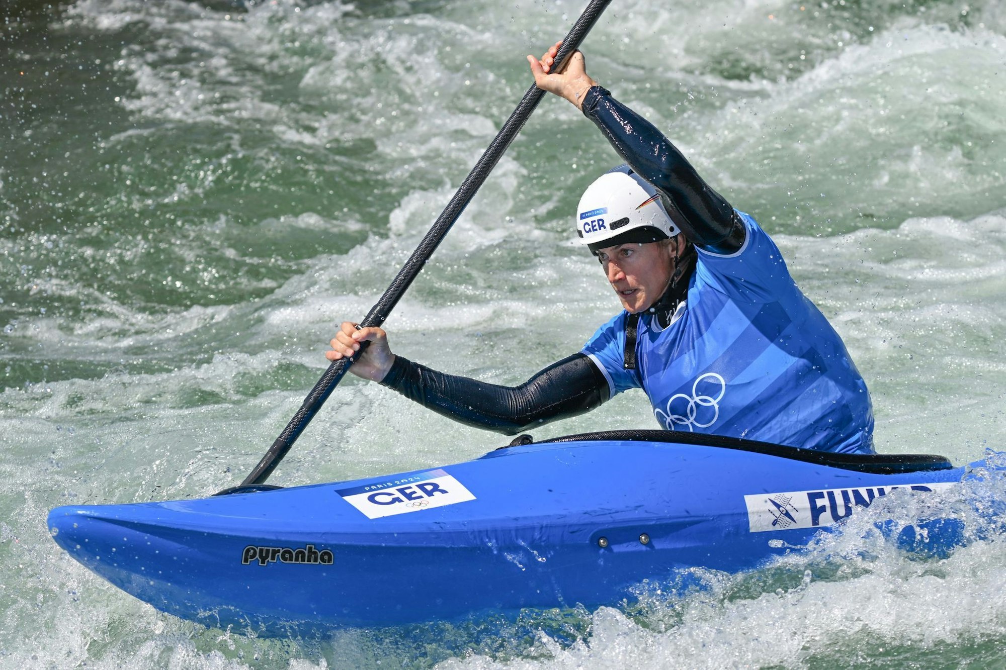 Ricarda Funk ist erstmals richtig zufrieden im Kajak-Cross. Beim Weltcupfinale wird sie Zweite im Time Trial und siegt im Cross. Nun geht es zur WM nach Australien. (Archivbild)