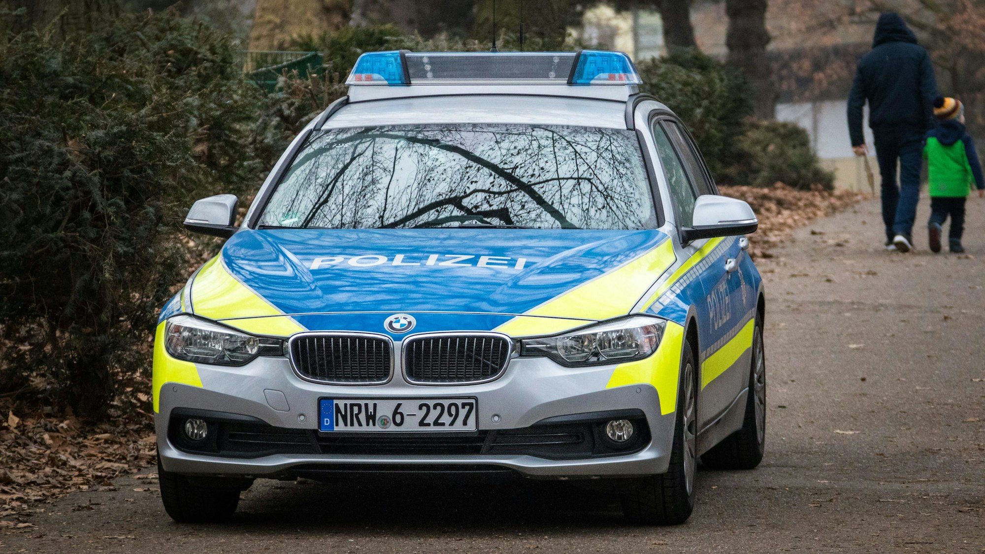 Streifenwagen.
