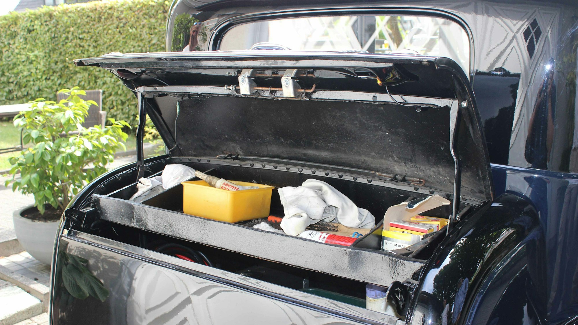 Der Kofferraum des Citroën Rosalie.