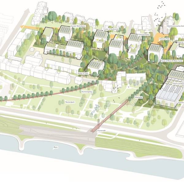 Architektenskizze des Gewerbecampus an der Niederfeldstraße
