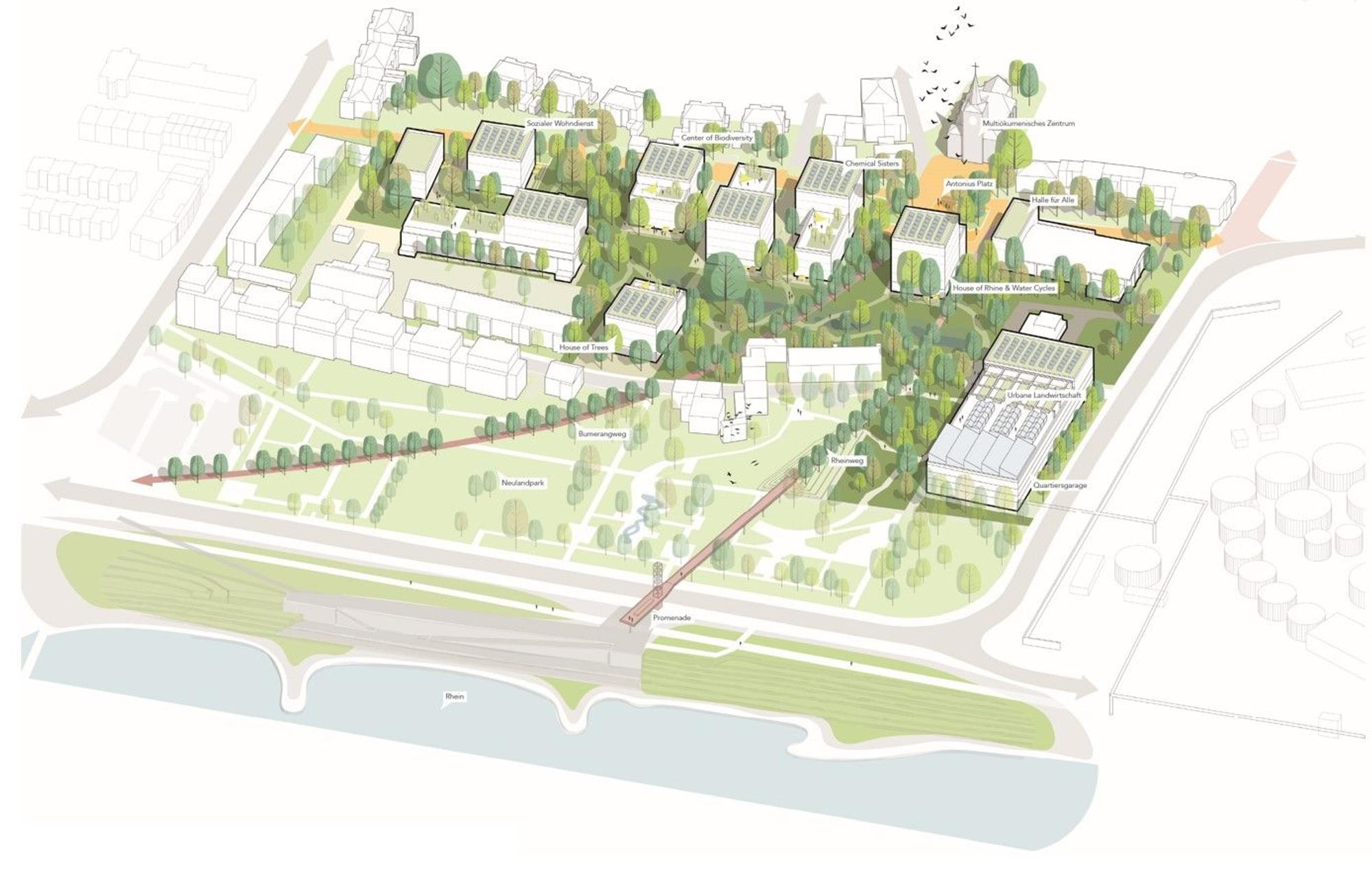 So könnte der Gewerbecampus an der Niederfeldstraße eines Tages aussehen.