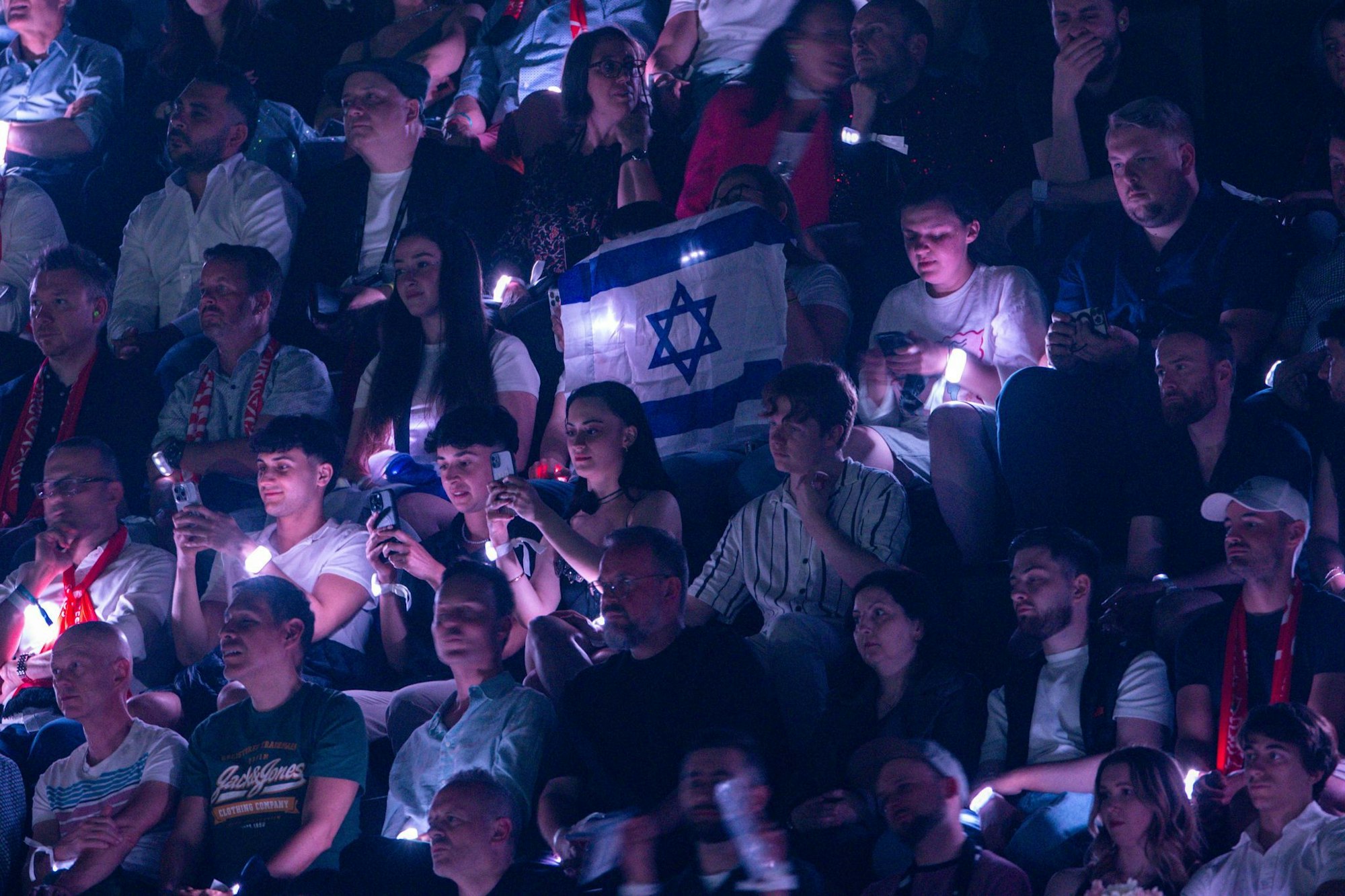 Auf der Straße Proteste, in der Halle Unterstützung für Israel beim ESC in Basel (Archivbild).