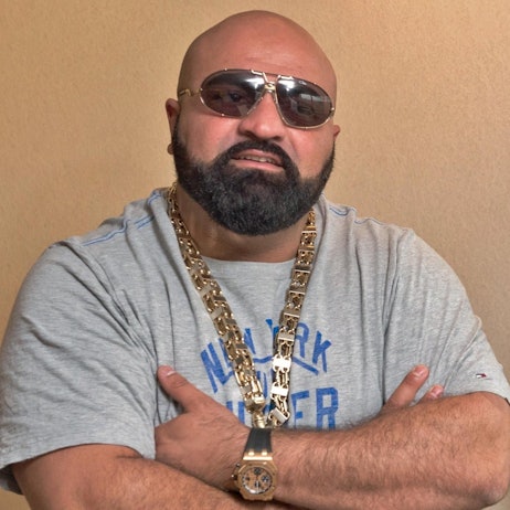 Gansta-Rapper Xatar zwei Jahre nach seiner Haftentlassung bei einem Pressetermin 2016