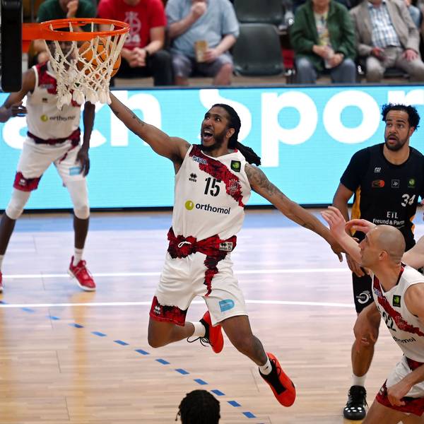 10.05.2025, Basketball-Bayer Giants-Lok Bernau
Donte Nicholas (Bayer)
Foto: Uli Herhaus