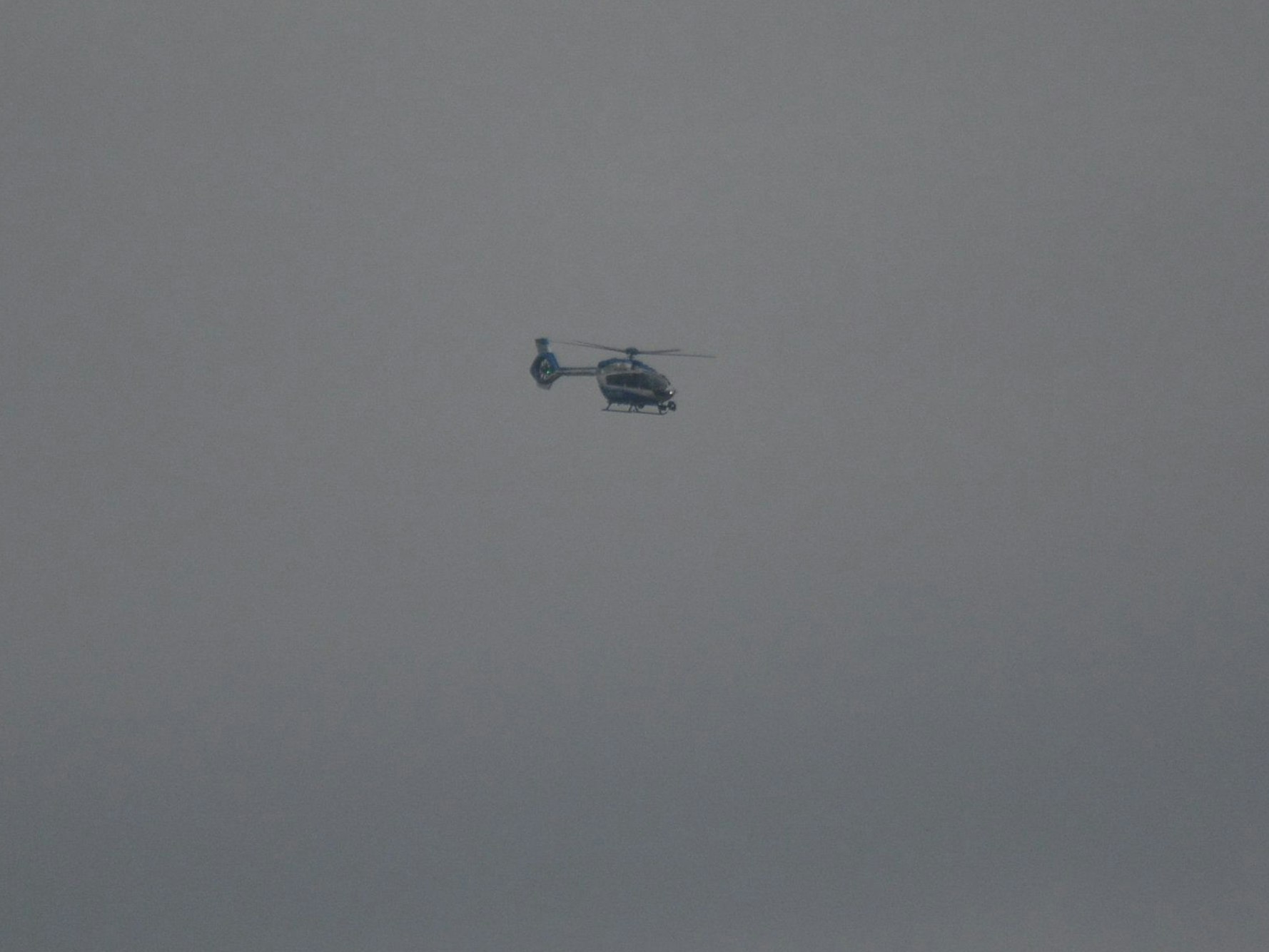 Das Bild zeigte einen Polizeihubschrauber.