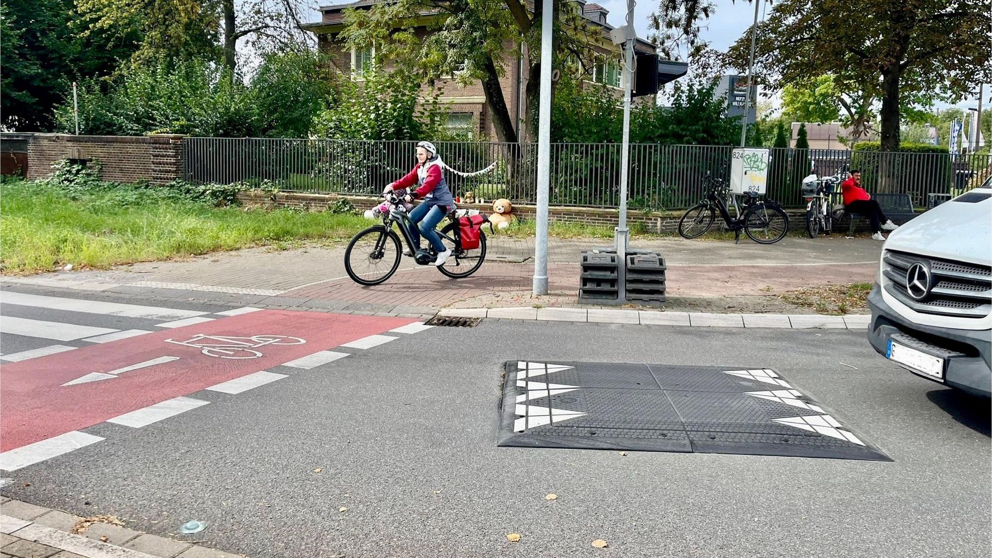 Der Kreisverkehr Berliner Platz in Opladen