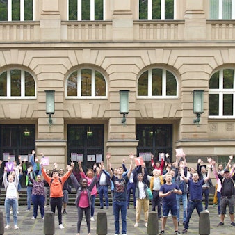 04.04.2019, Köln: Das zentrale Hauptgebäude der Fachhochschule Köln am Campus Deutz. Foto: Matthias Heinekamp - Gebäude, Hochschule, Technische Hochschule, TH Köln
