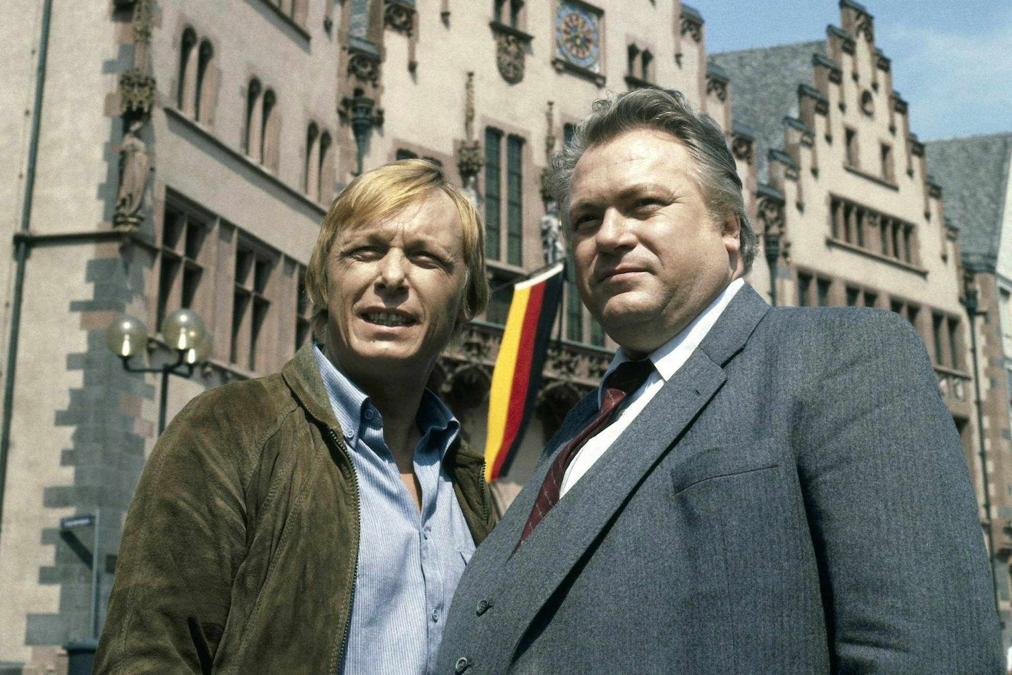 Dürfen wir vorstellen: „Un cas pour deux“. Oder wie der Finne sagt: „Kahden keikka“. Claus Theo Gärtner und Günter Strack waren in Spitzenzeiten ein Fall für Zuschauer aus mehr als 50 Ländern. In Sachen Auslandsvermarktung ist der ZDF-Krimi ein ganz dicker Fisch. (Bild: ZDF / Marhoffer)