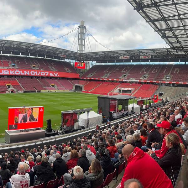 Ein Blick ins Rhein-Energie-Stadion während der Mitgliederversammlung des 1. FC Köln