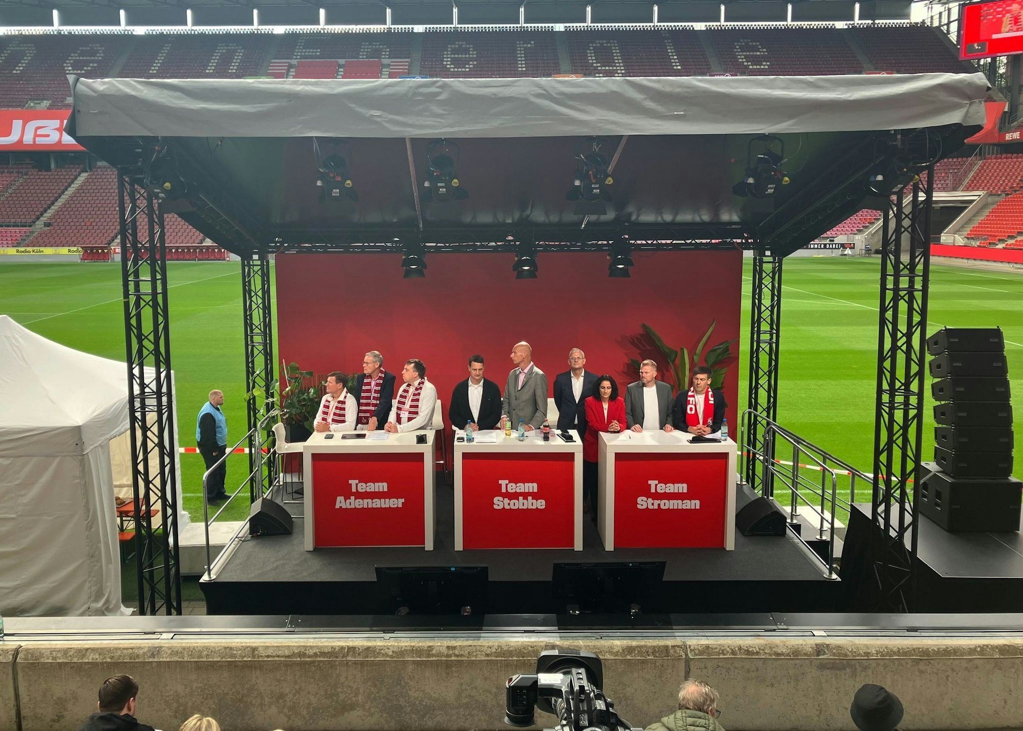 Die drei Kandidatenteams für den neuen Vorstand beim 1. FC Köln.