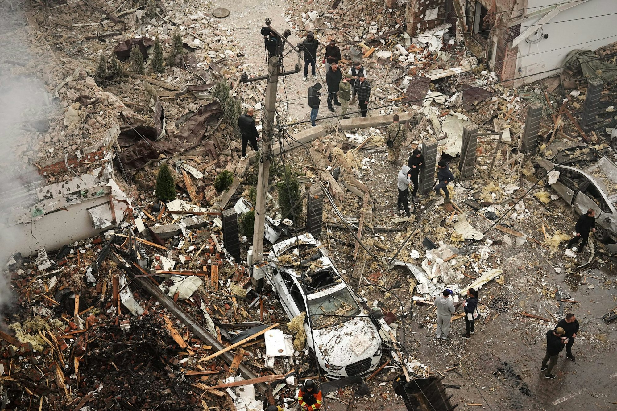 Kiew war eines der Ziele der russischen Angriffe in der Nacht und in den Morgenstunden.