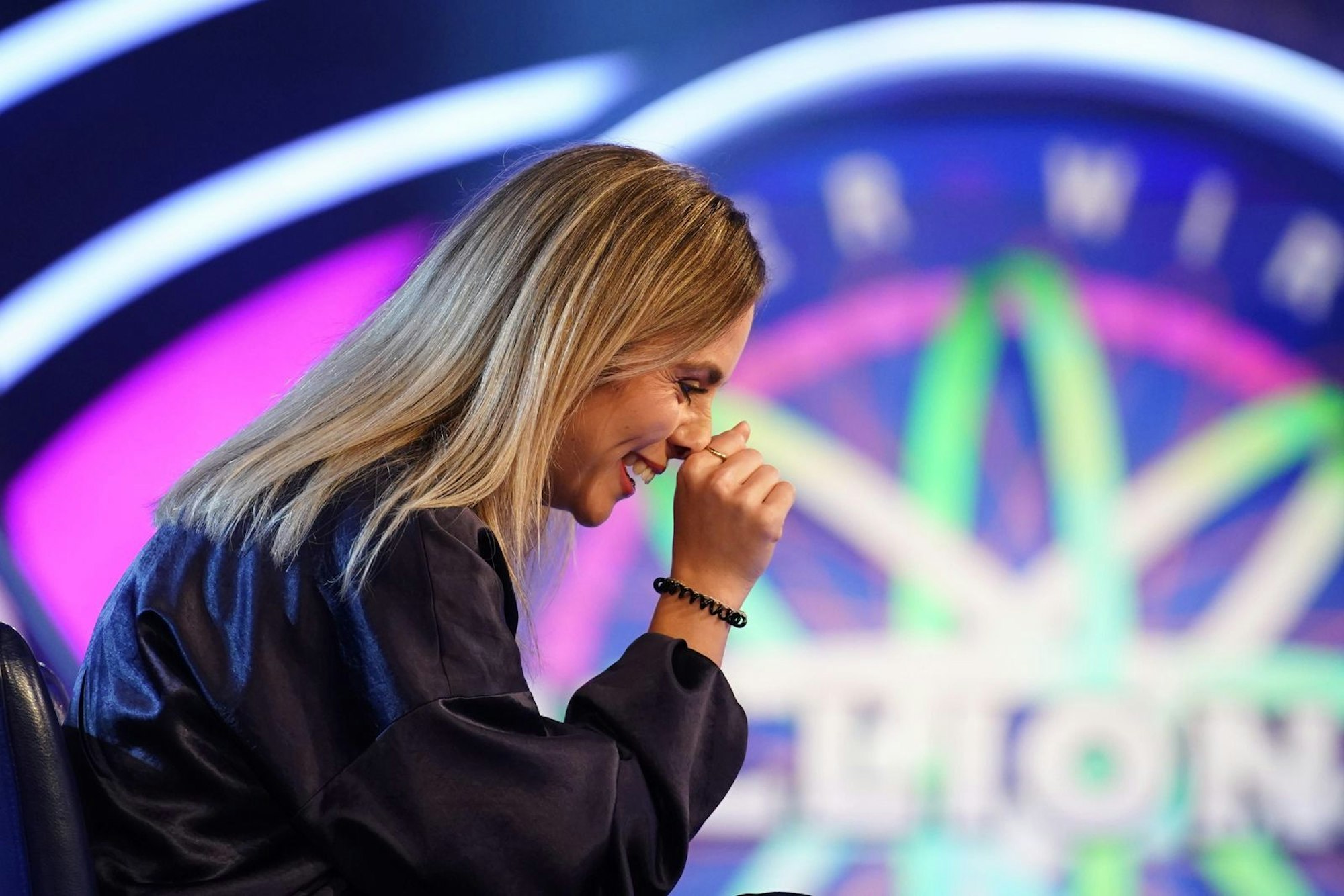 Nina Pfister wirkte auf Jauch „angriffslustig“. Sie erspielte mit der Risikovariante 16.000 Euro. (Bild: RTL / Stefan Gregorowius)