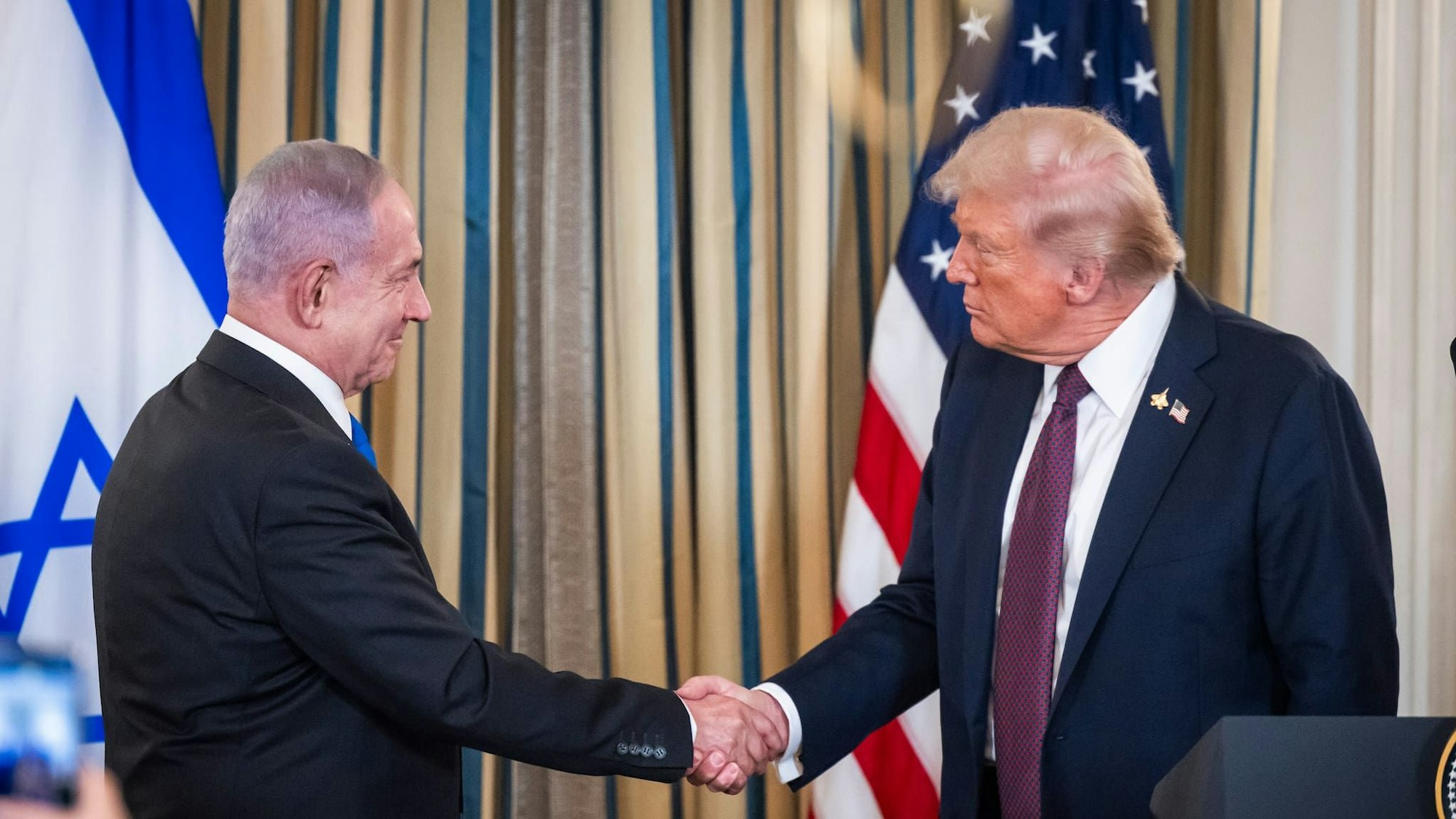 Donald Trump empfängt Benjamin Netanjahu im Weißen Haus. (Archivbild)