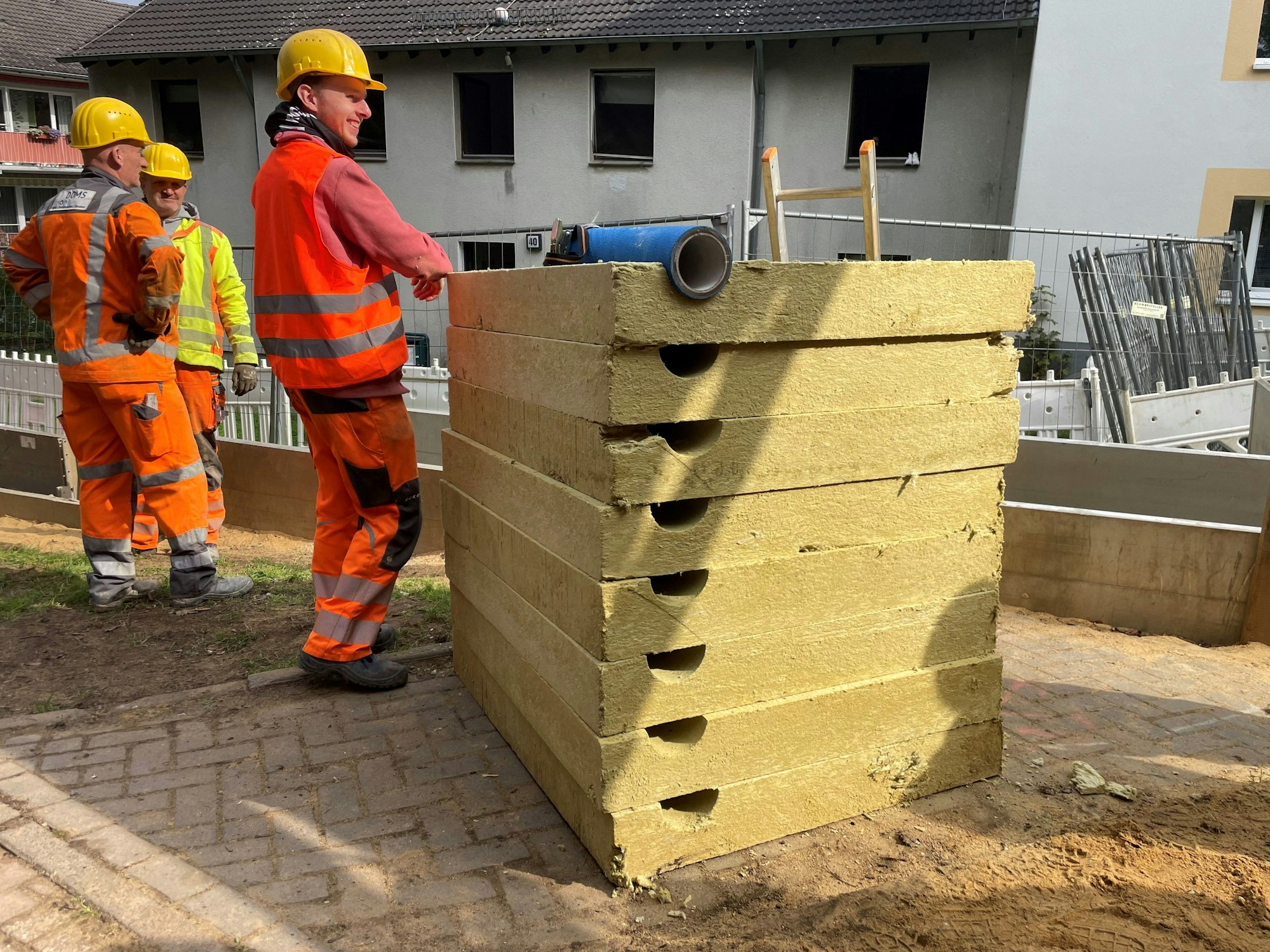 Diese Stahlwolle soll versickertes Wasser aufnehmen.