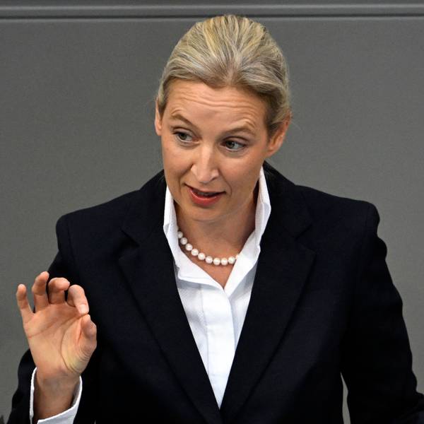 AfD-Chefin Alice Weidel spricht im Bundestag.