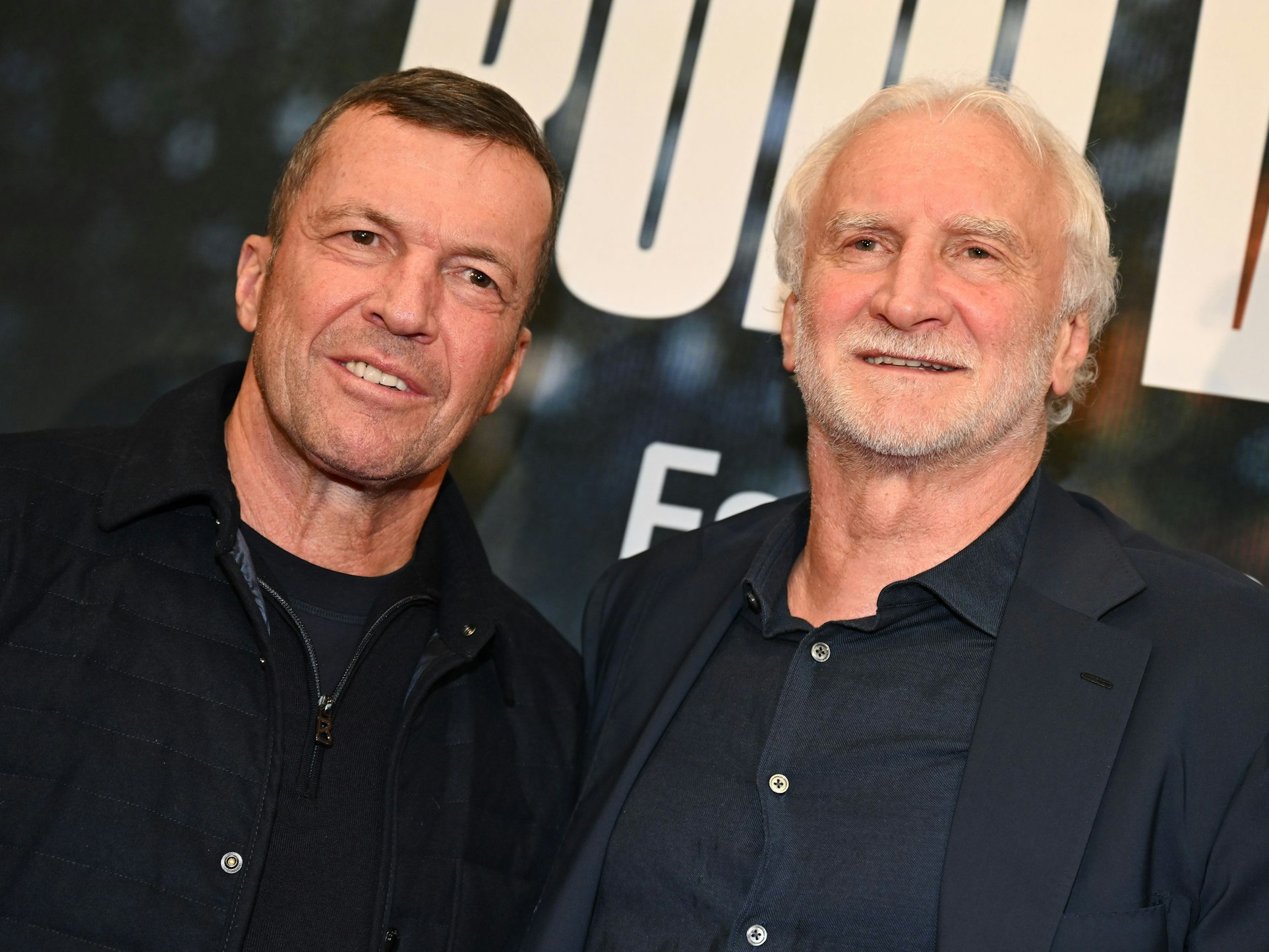 Rudi Völler und Lothar Matthäus bei der Premiere des Völler-Films.