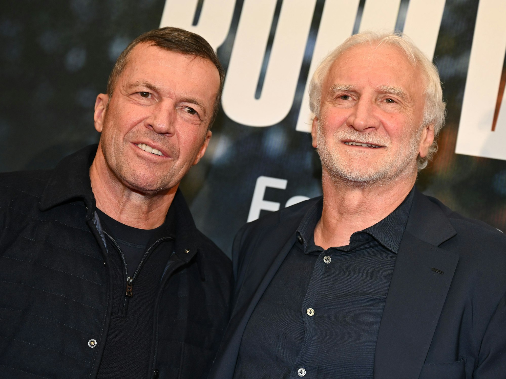 Rudi Völler und Lothar Matthäus bei der Premiere des Völler-Films.