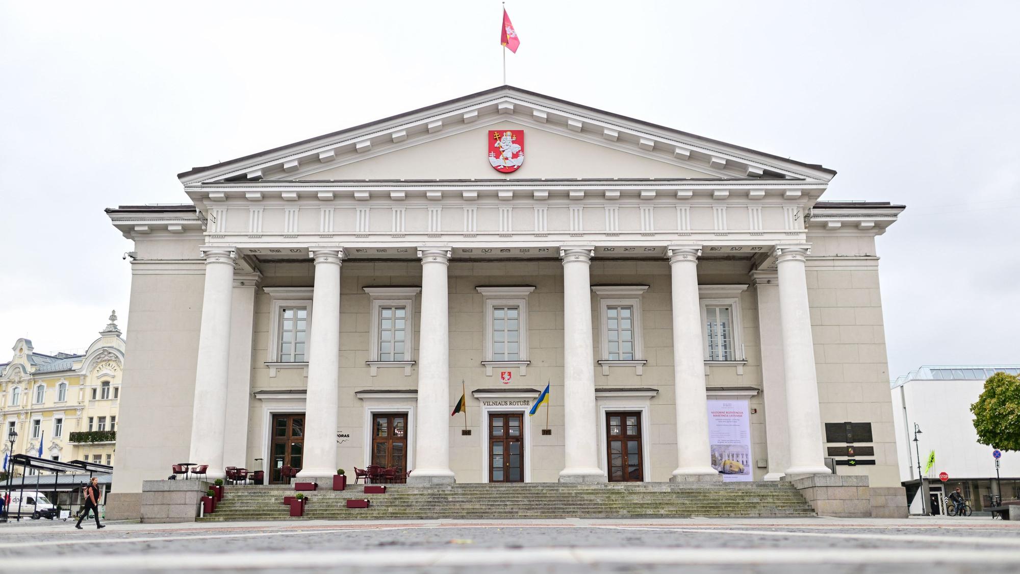 Das Rathaus Vilnius. Hier soll in diesem Jahr noch ein Zitat von Bundeskanzler Merz angebracht werden. (Archivbild)