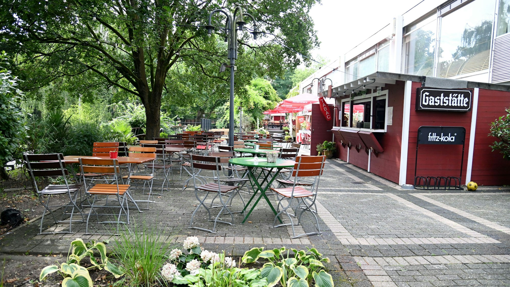 Palmengarten an der Mülheimer Stadthalle, in der viele Events stattfinden. (Archivbild)