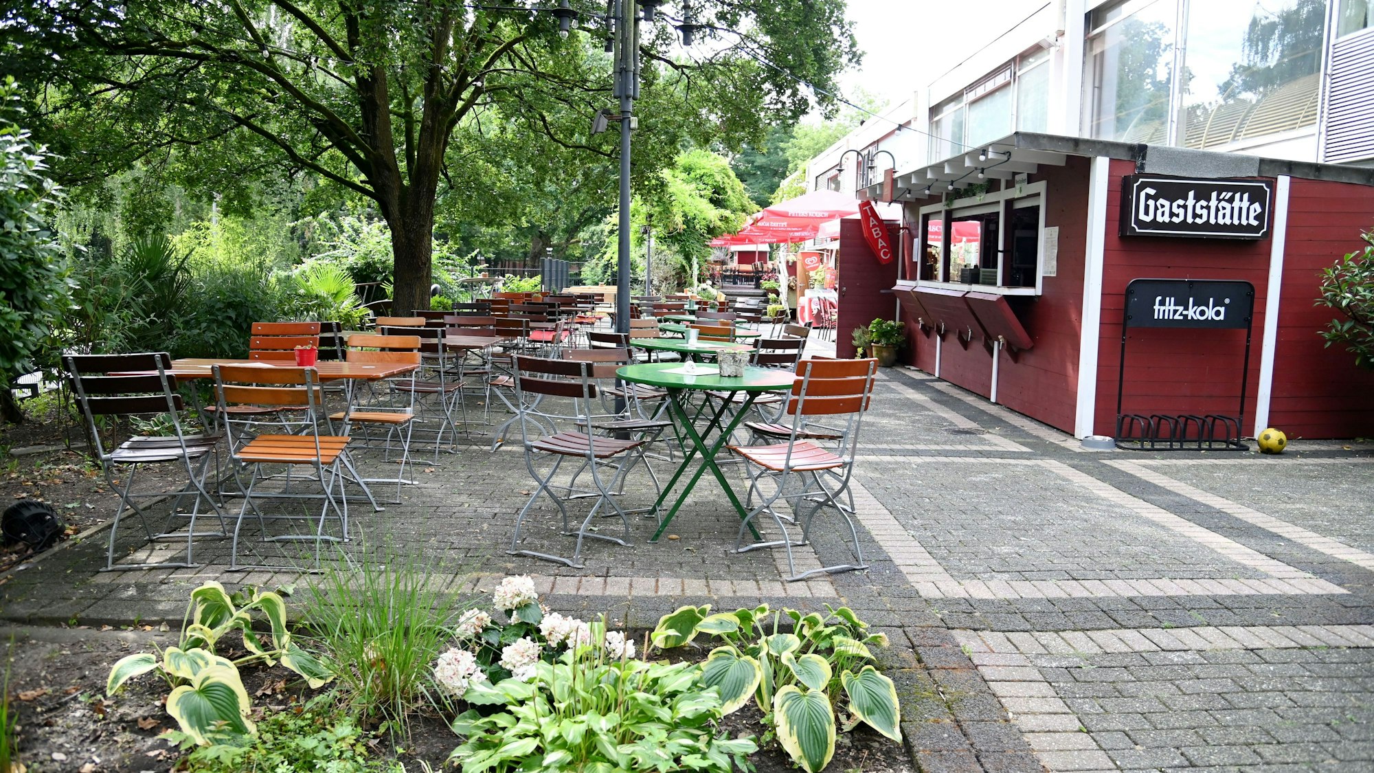 Restaurant und Biergarten Palmengarten an der Mülheimer Stadthalle. (Archivbild)