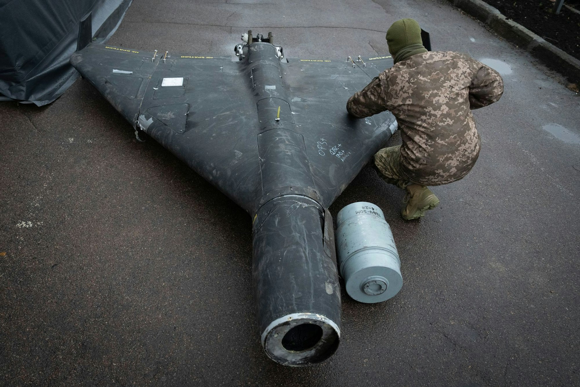 Solche Shahed-Drohnen sorgen in der Ukraine regelmäßig für erhebliche Zerstörungen und Todesopfer. (Archivbild)