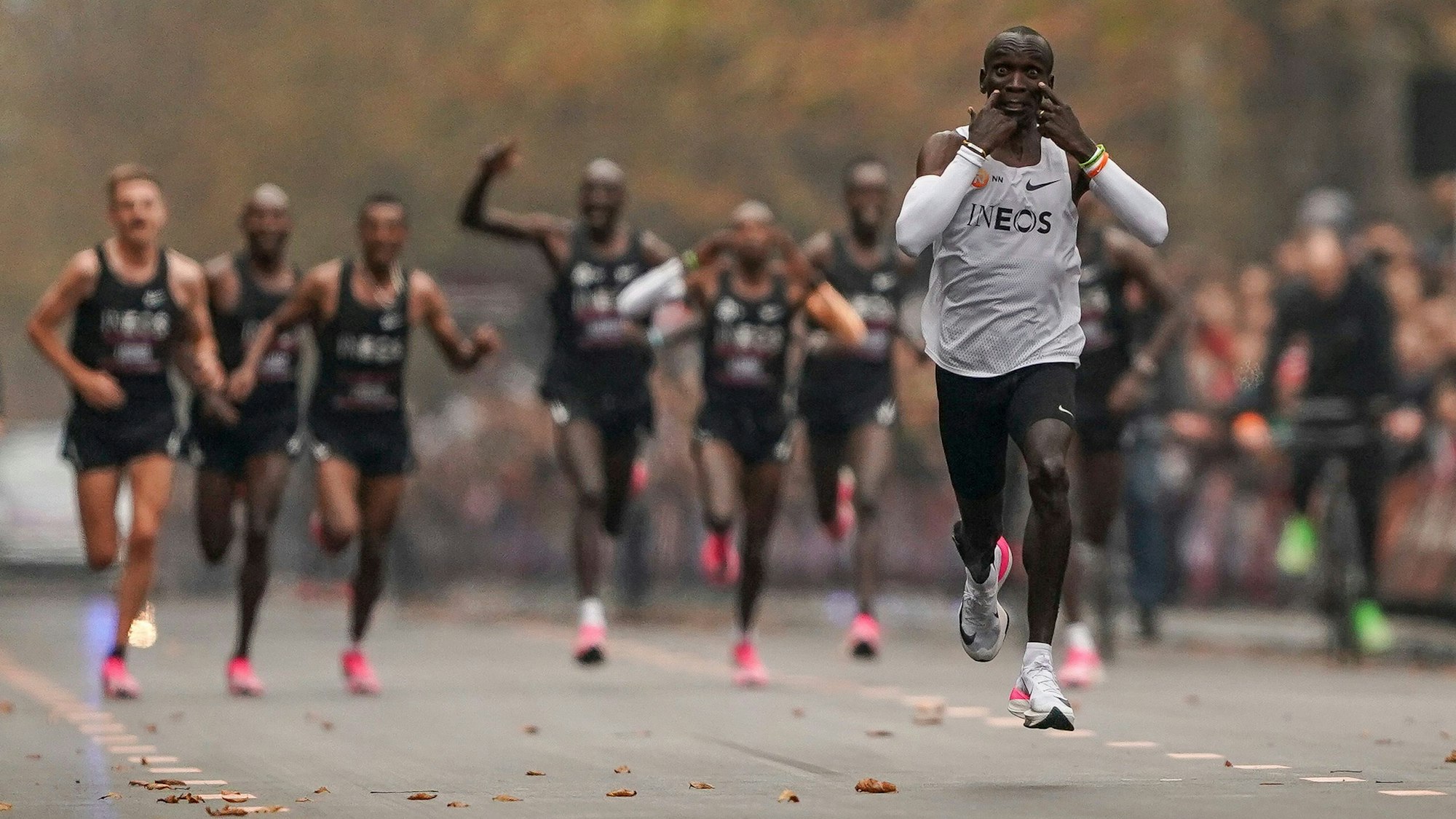 Eliud Kipchoge bei seinem Rekordlauf in Wien.