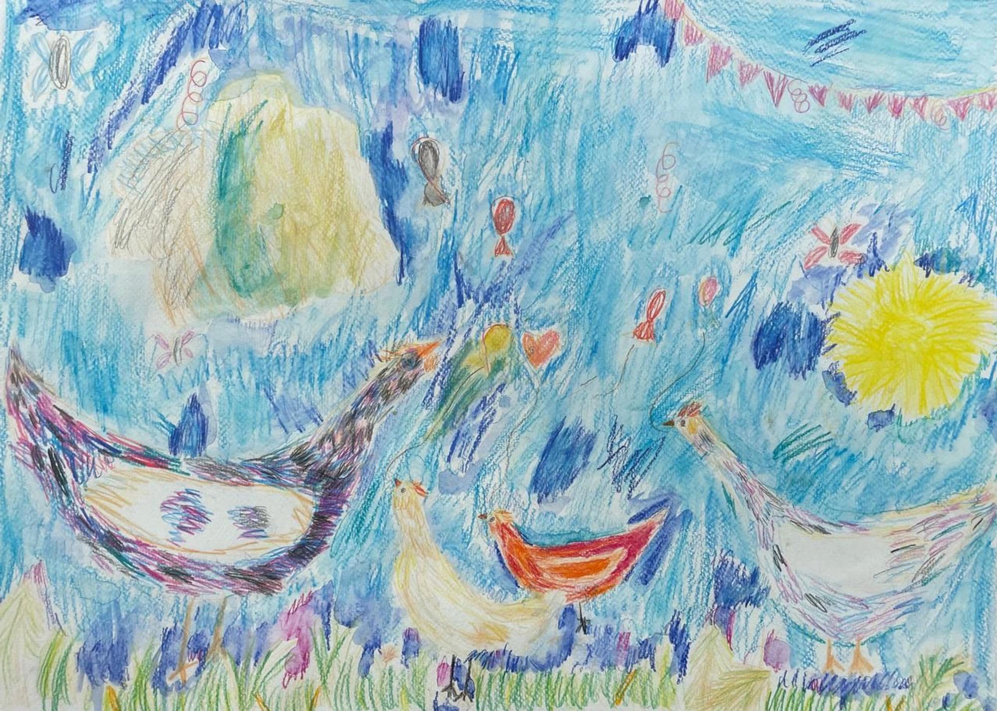„Hühnergeburtstag“ von Emma Breuer