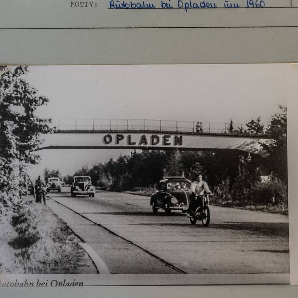 Historisches Bild Autobahn in Leverkusen. Foto: Stadt Leverkusen
