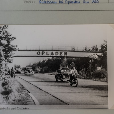 Historisches Bild Autobahn in Leverkusen. Foto: Stadt Leverkusen