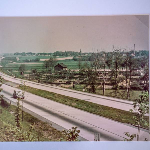 Historisches Bild Autobahn in Leverkusen. Foto: Stadt Leverkusen