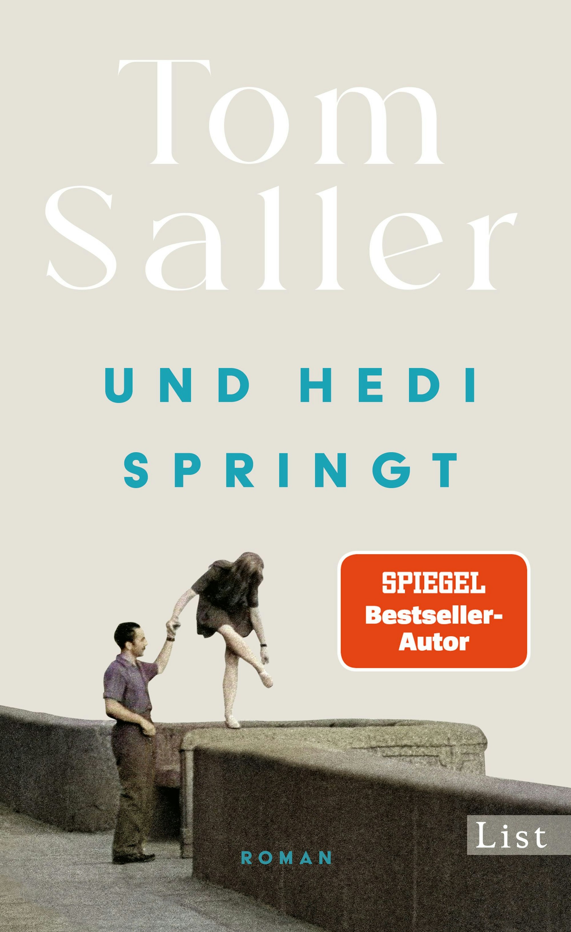 Das Foto zeigt ein junges Paar auf dem Buchcover des neuen Tom-Saller-Romans.