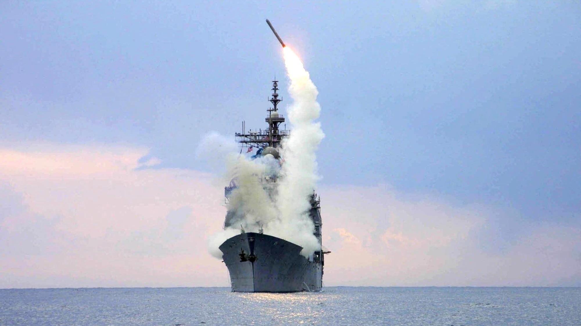 Ein Tomahawk-Marschflugkörper beim Start. Die Ukraine hofft auf die Lieferung des US-Waffensystems. (Archivbild)
