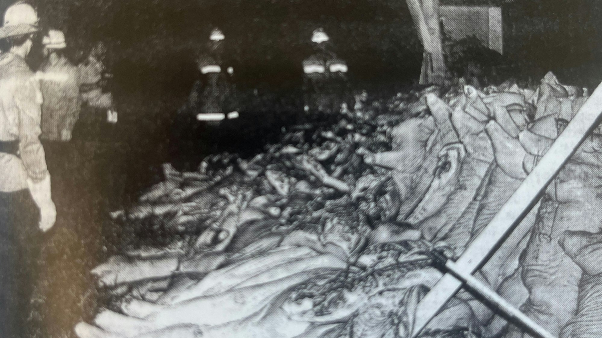 1997 landeten bei einem Einsatz 520 Schweinehälften nach einem Unfall auf einer Wiese.