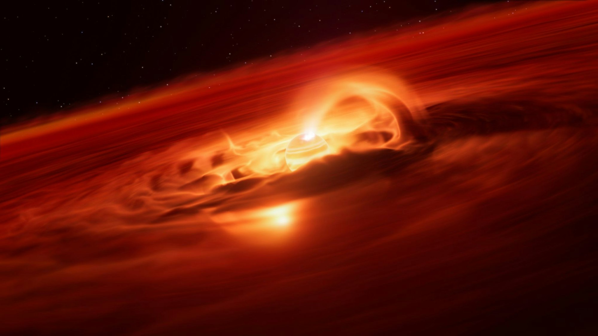 Sechs Milliarden Tonnen pro Sekunde: Dieser Planet ist wahrlich ein Gierschlund.