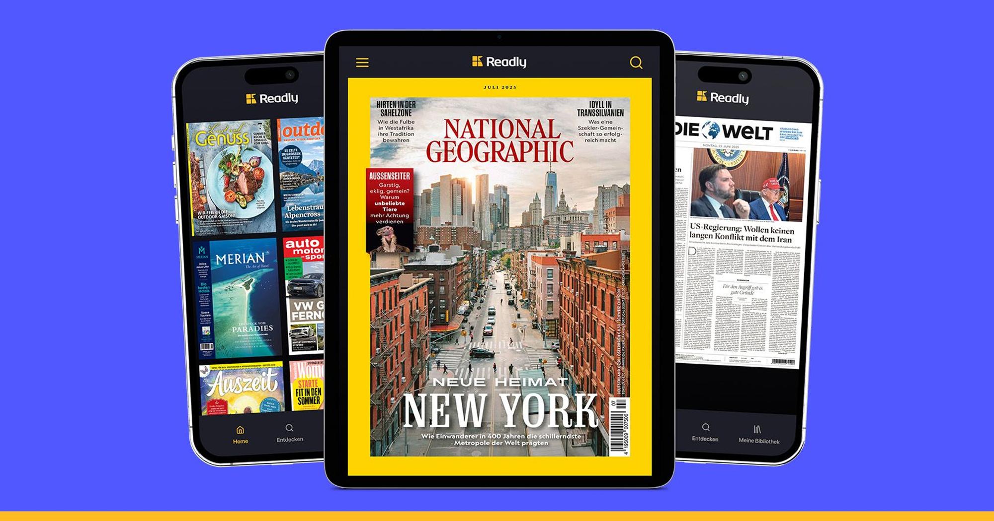 Zeitschriften und Magazine Beispiele im Portfolio von Readly.
