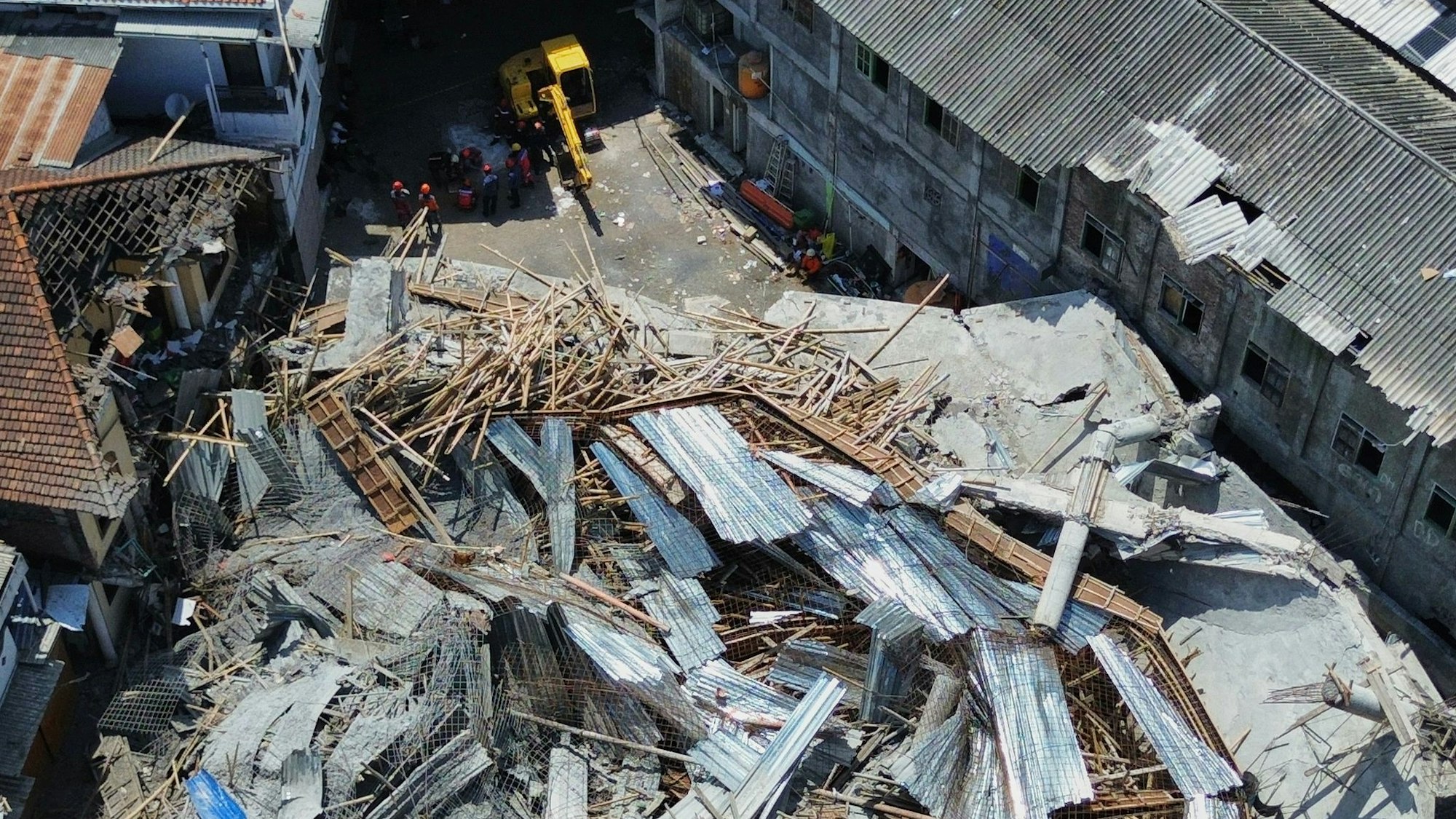 Das Unglück ereignete sich während des Gießens einer Betondecke