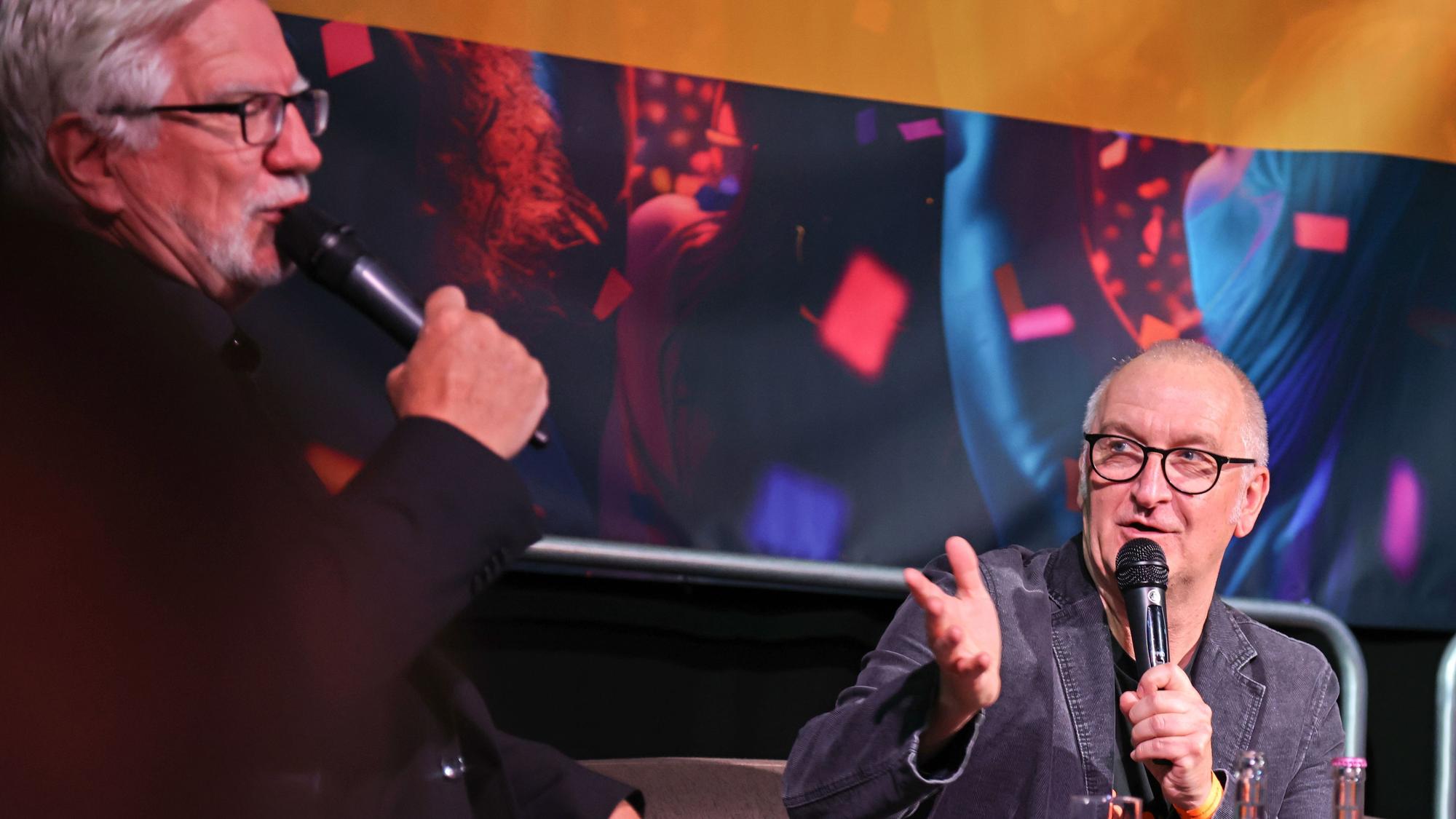 Georg Hinz und Helmut Frangenberg im Talk.