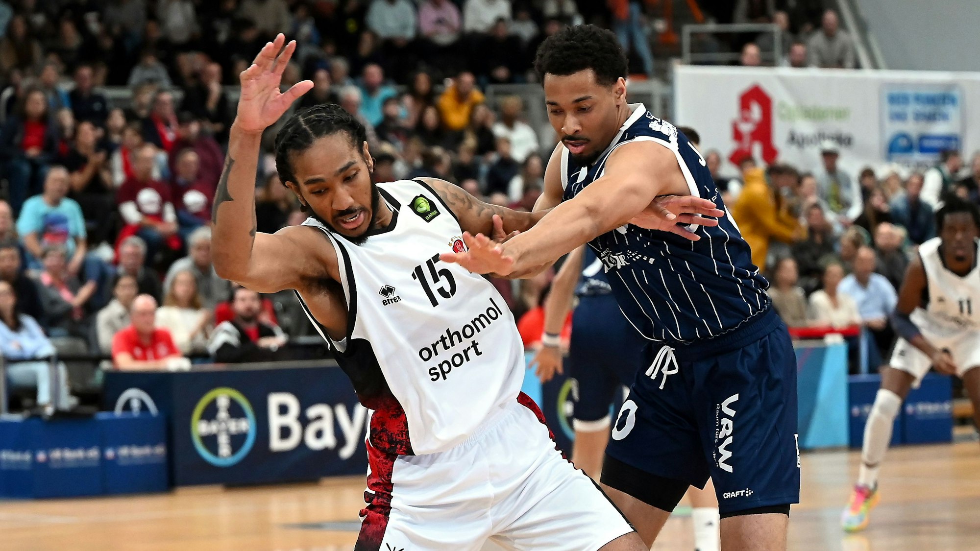 03.10.2025, Basketball-Bayer Giants-Bochum
links: Donte Nicholas (bayer)
Foto: Uli Herhaus