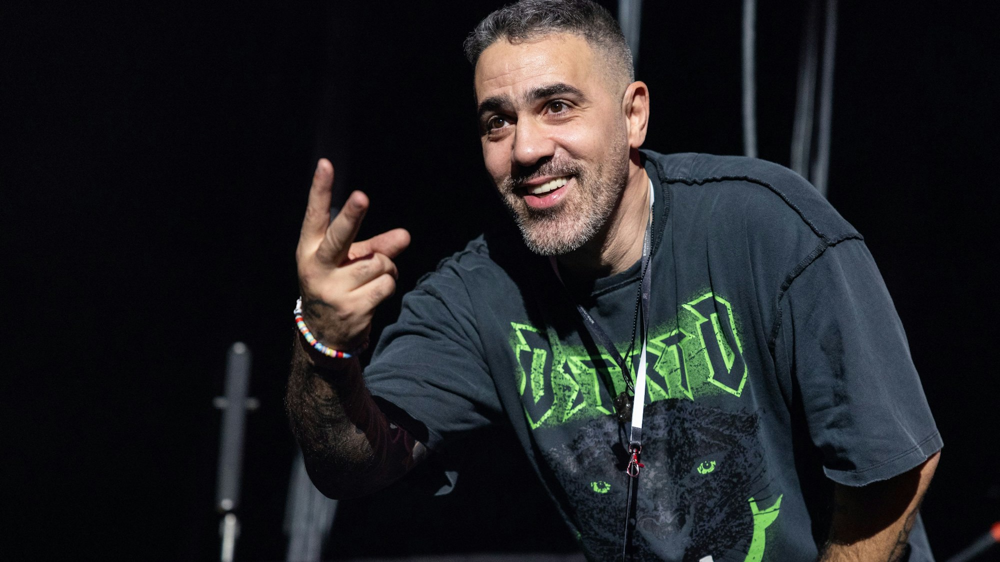 Der Rapper Bushido steht während des Konzerts auf der Bühne. Es ist das erste Konzert des Rappers nach mehreren Jahren.