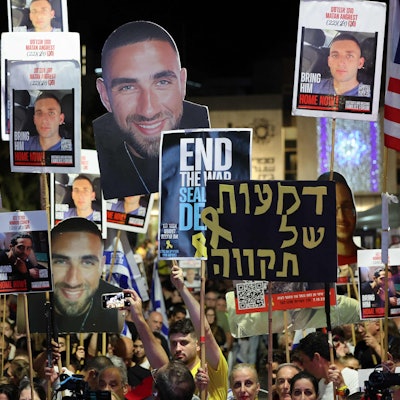 Demonstration für die Freilassung der Geiseln in Tel Aviv (Bild vom 4. Oktober 2025)