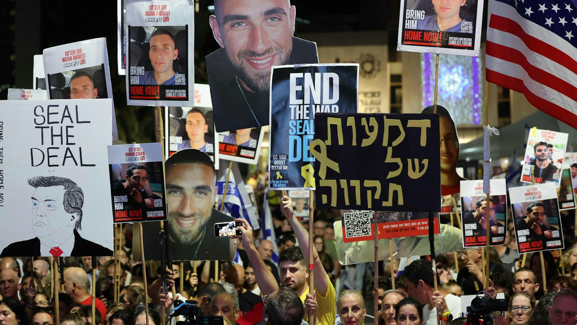 Demonstration für die Freilassung der Geiseln in Tel Aviv (Bild vom 4. Oktober 2025)