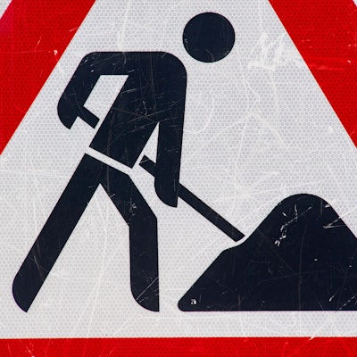 Ein Baustellenschild