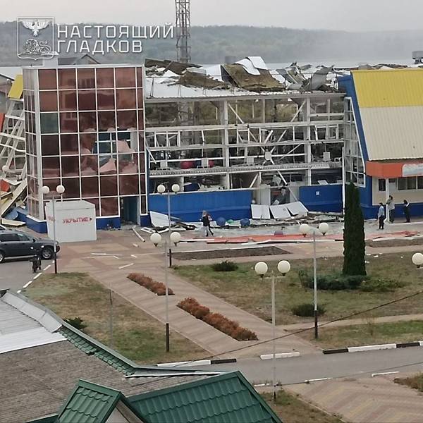 Dieses Foto, das am 8. Oktober 2025 auf dem offiziellen Telegram-Account des Gouverneurs der Region Belgorod, Vyacheslav Gladkov, veröffentlicht wurde, zeigt die Verwüstung im Dorf Maslova Pristan in der Region Belgorod.